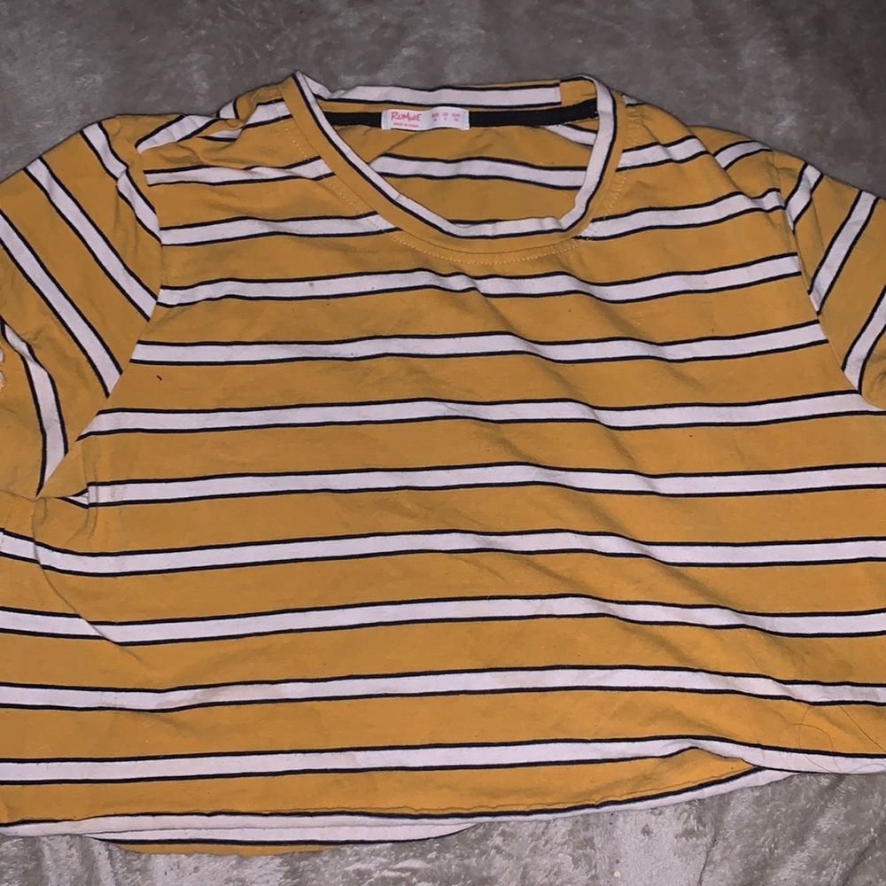 A Shein yellow crop top size medium